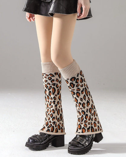 GyaruLab Leopard Slouch Leg Warmers - GyaruLab