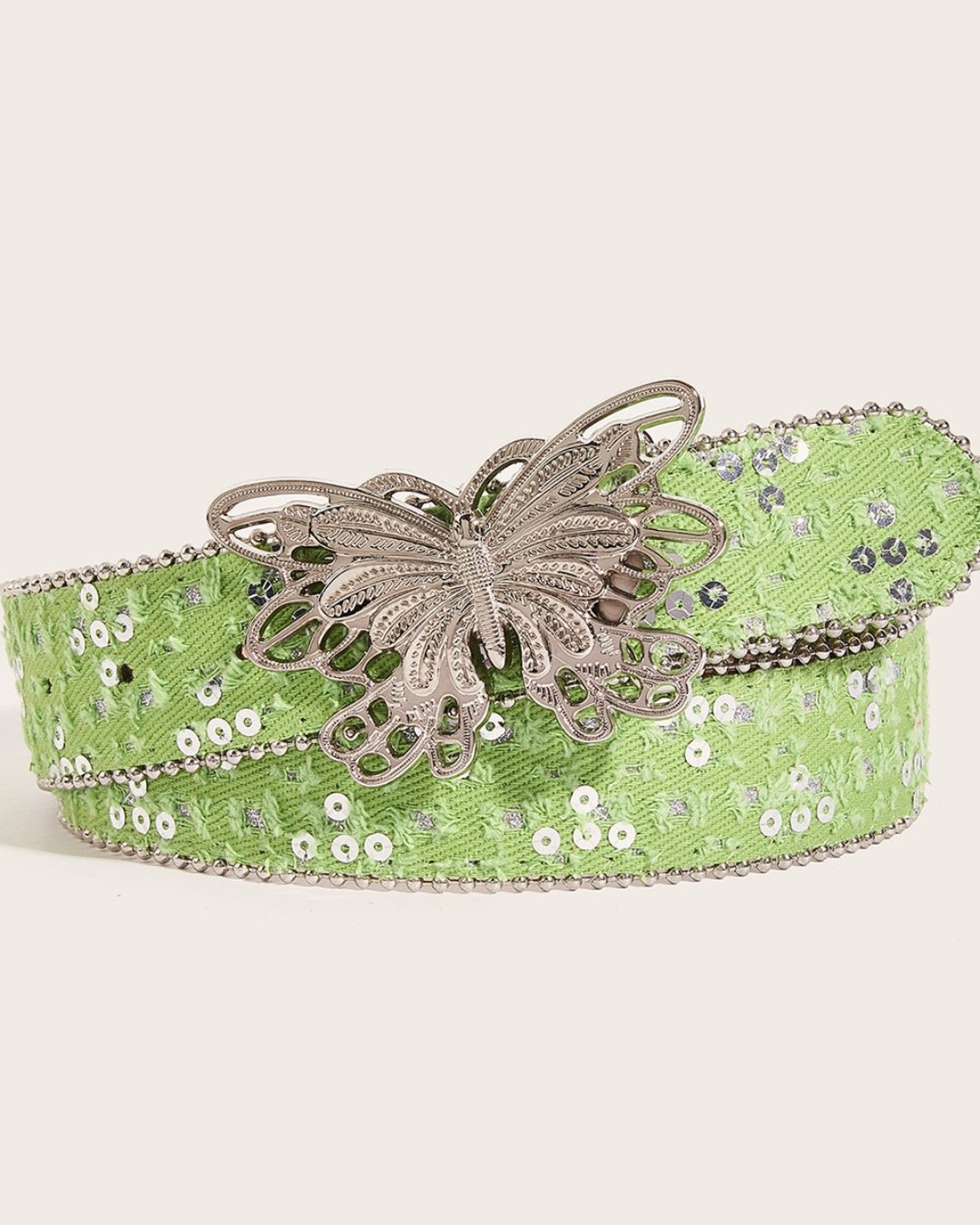 GyaruLab Metallic Butterfly Sequin Waist Belt - GyaruLab