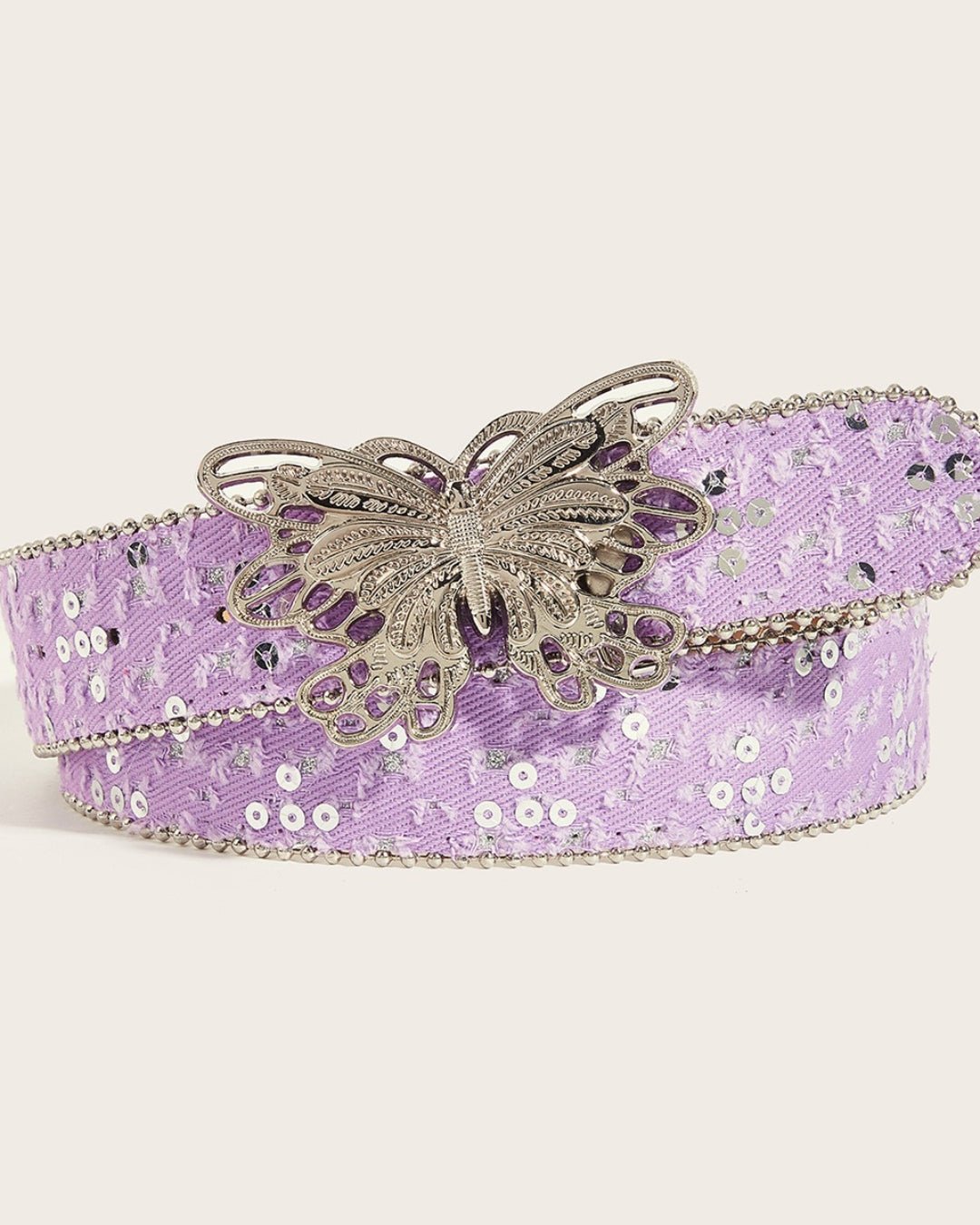 GyaruLab Metallic Butterfly Sequin Waist Belt - GyaruLab