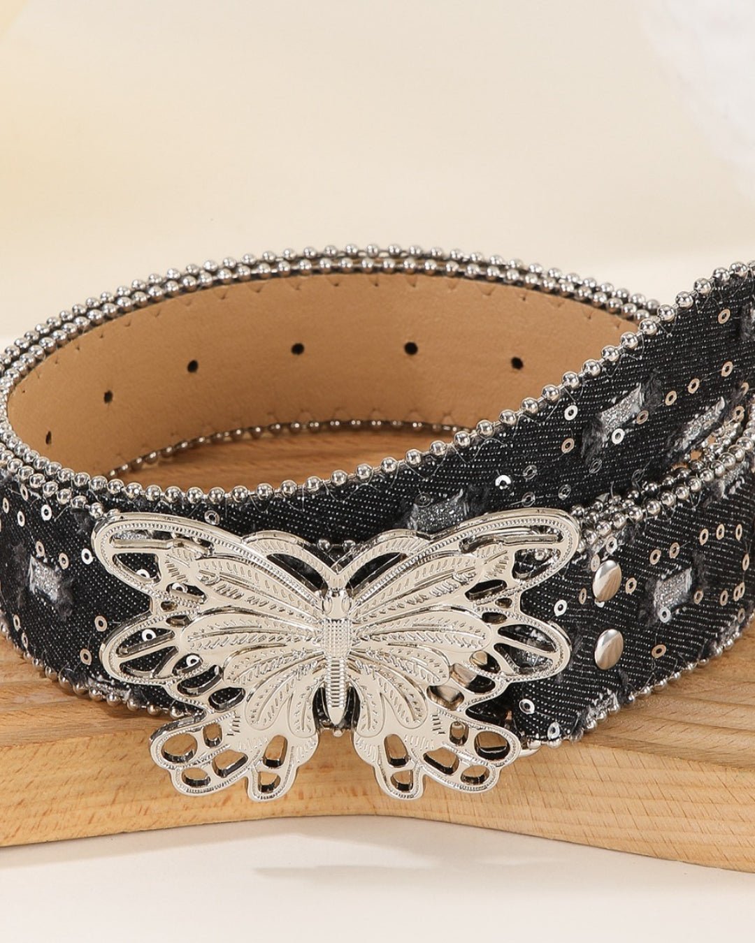 GyaruLab Metallic Butterfly Sequin Waist Belt - GyaruLab