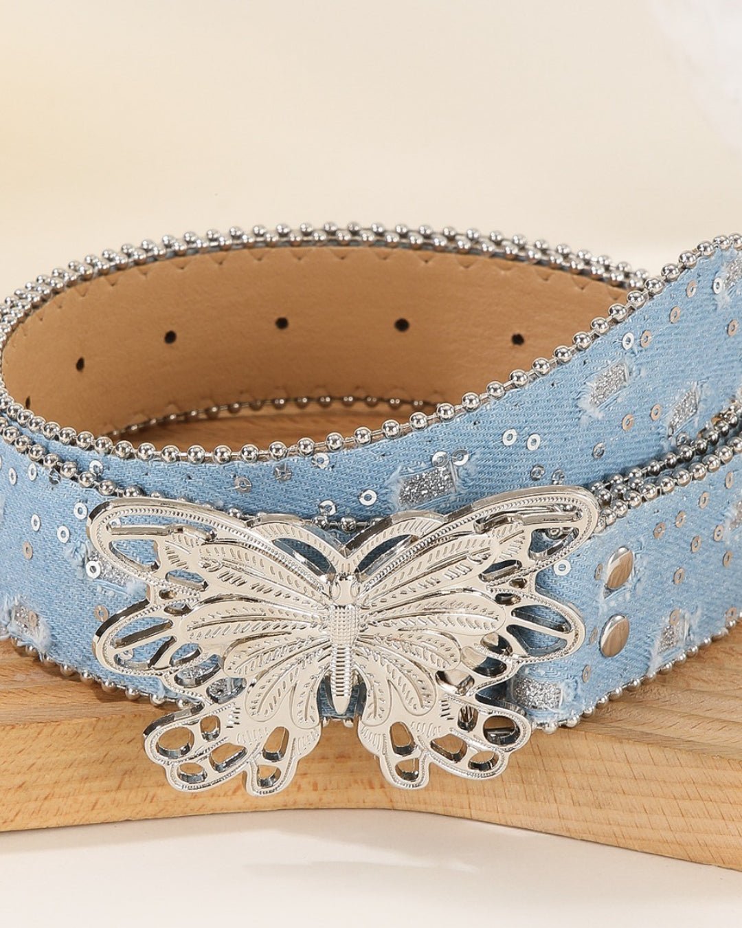 GyaruLab Metallic Butterfly Sequin Waist Belt - GyaruLab