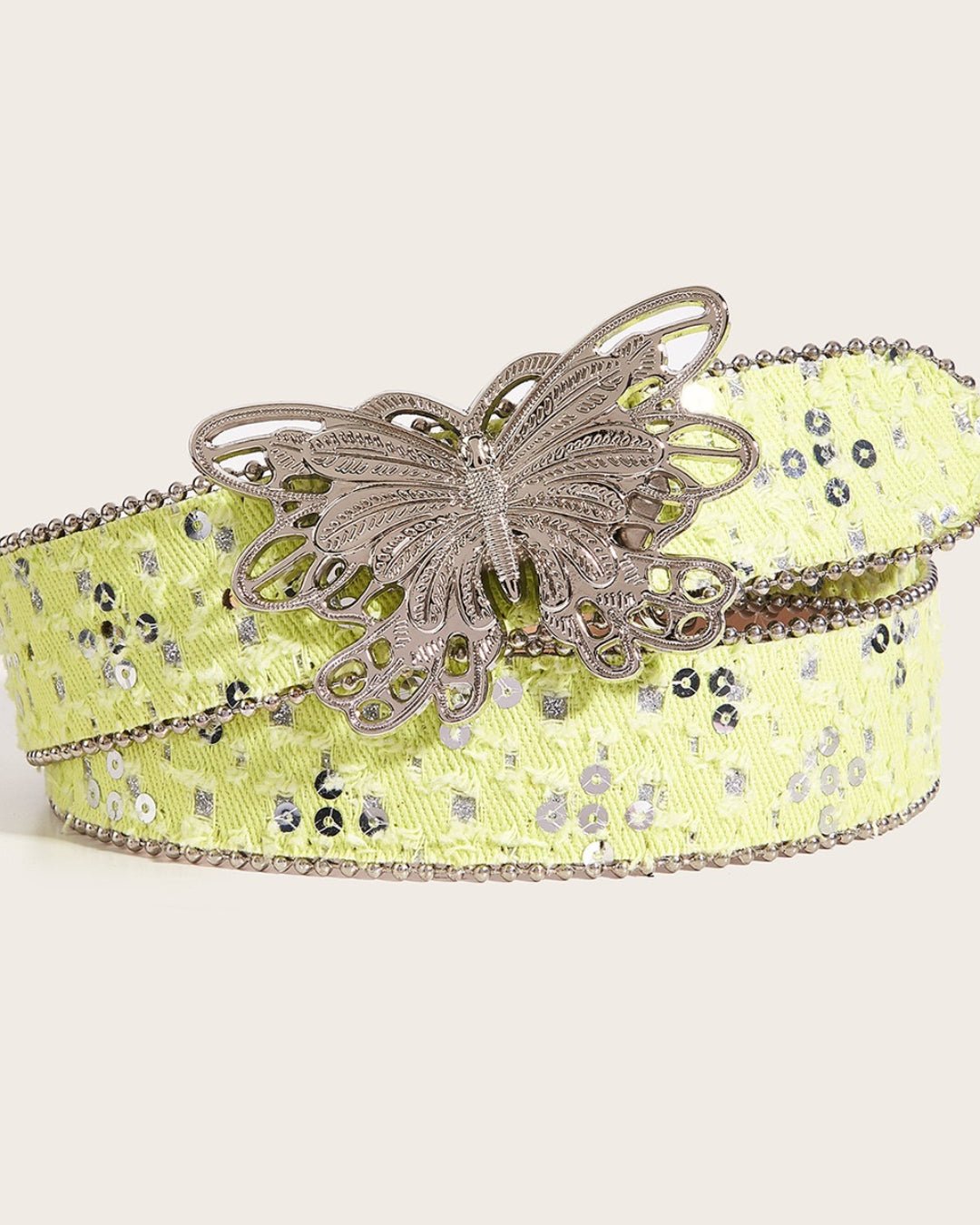 GyaruLab Metallic Butterfly Sequin Waist Belt - GyaruLab