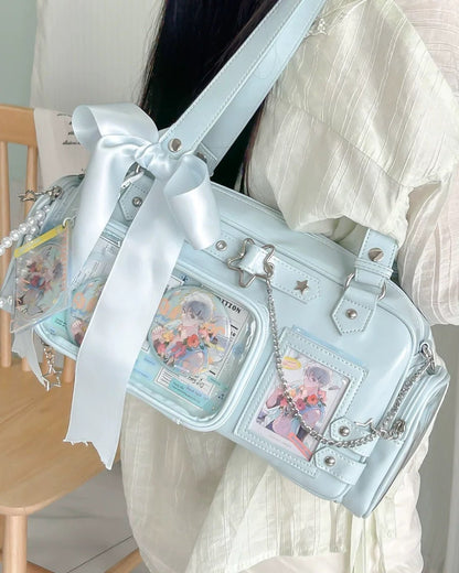 GyaruLab Minimalist Clear Pocket Ita Shoulder Bag - GyaruLab