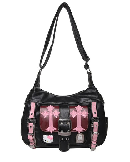 GyaruLab "Obsidian Cross" Hobo Bag - GyaruLab