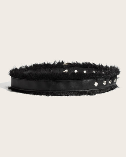 GyaruLab Onee Gyaru Fur Trim Waist Belt - GyaruLab