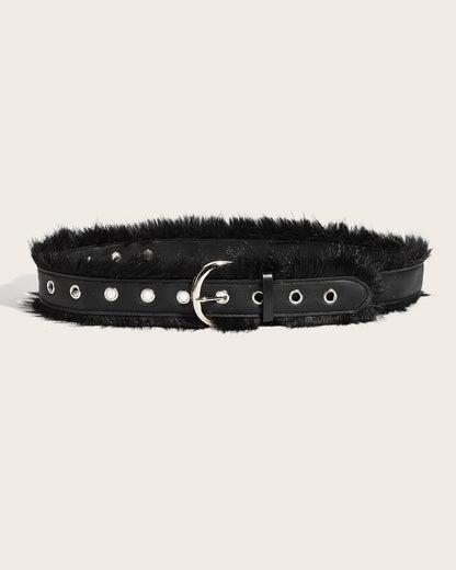 GyaruLab Onee Gyaru Fur Trim Waist Belt - GyaruLab