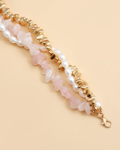 GyaruLab Pearl Heart Charm Choker Necklace - GyaruLab