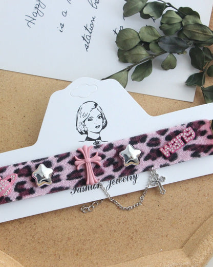 GyaruLab Pink Charm Choker Necklace - GyaruLab