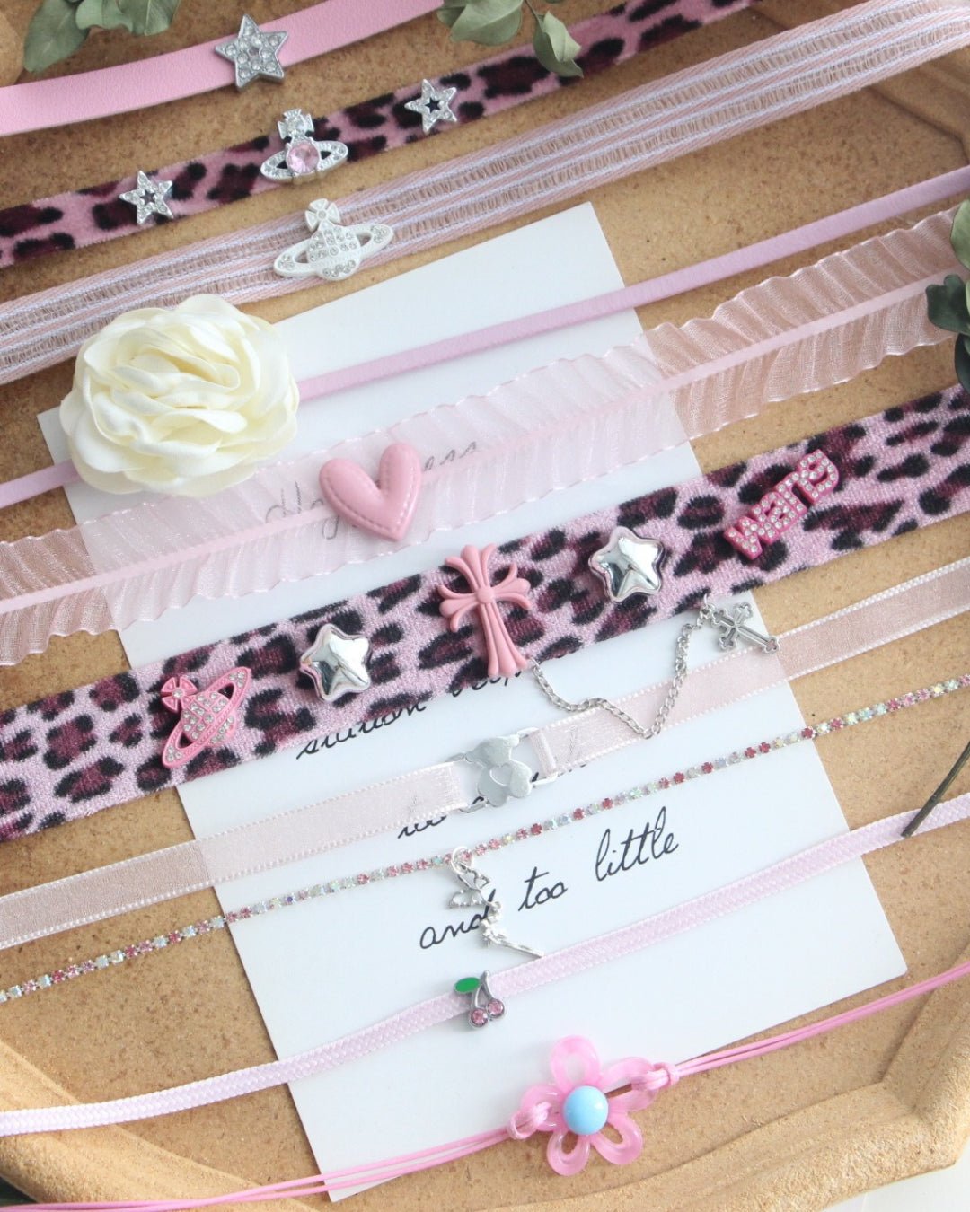GyaruLab Pink Charm Choker Necklace - GyaruLab