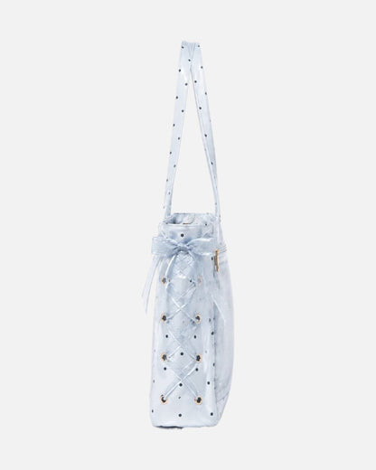 GyaruLab Polka Dot Lace-Up Tote Bag - GyaruLab