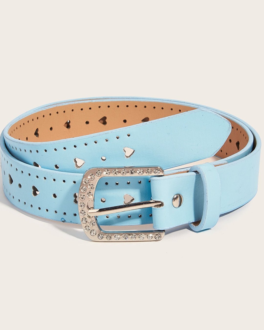 GyaruLab Rhinestone Heart Cutout Pastel Belt - GyaruLab