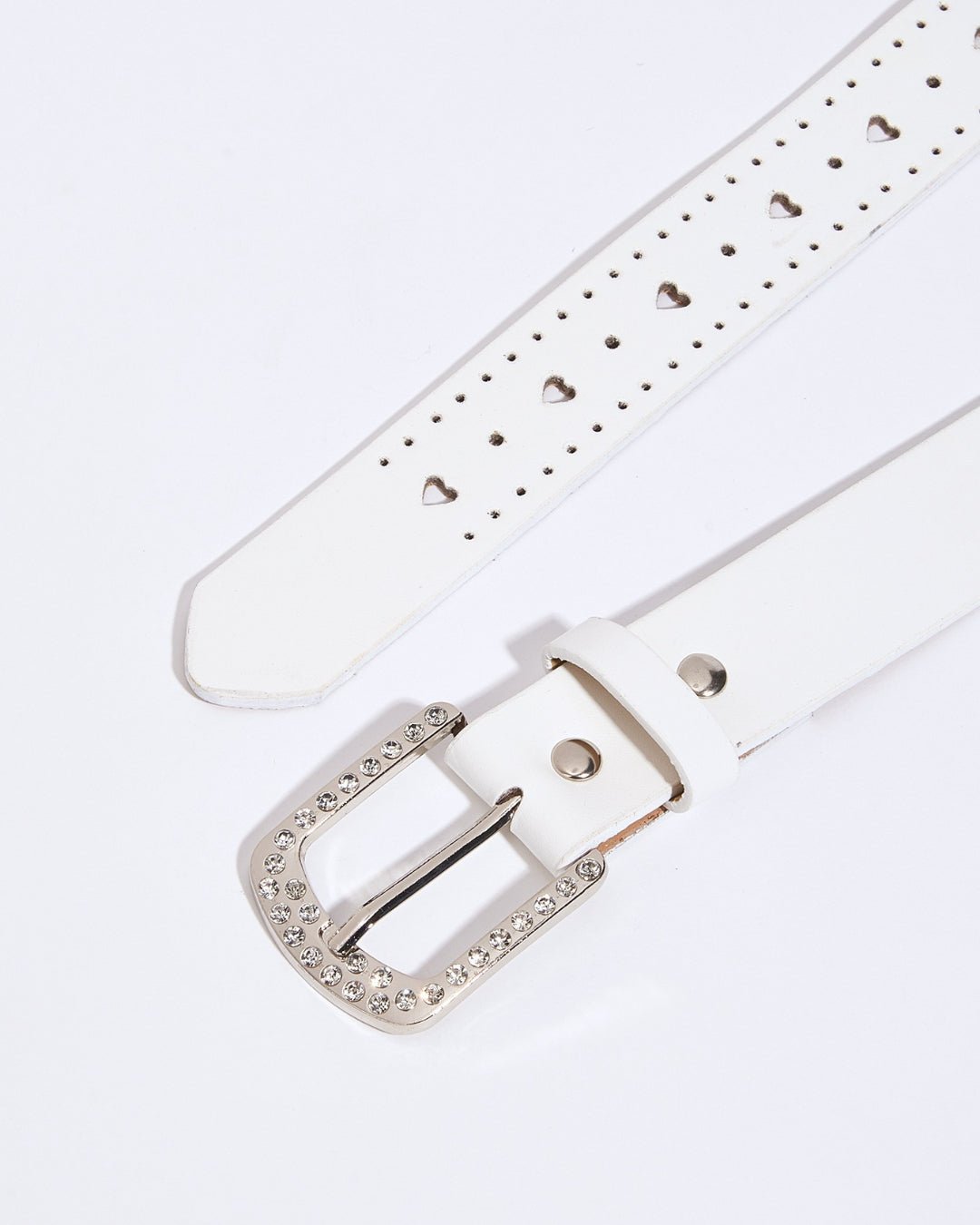GyaruLab Rhinestone Heart Cutout Pastel Belt - GyaruLab