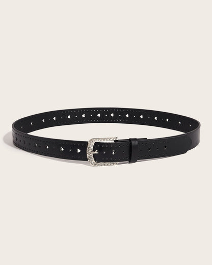 GyaruLab Rhinestone Heart Cutout Pastel Belt - GyaruLab