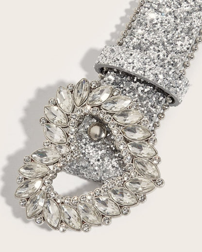 GyaruLab Rhinestone Heart Glitter Belt - GyaruLab