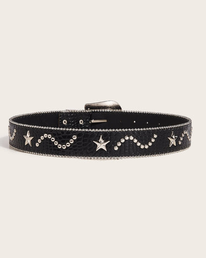 GyaruLab Rhinestone Western Star Belt - GyaruLab