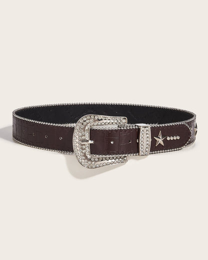 GyaruLab Rhinestone Western Star Belt - GyaruLab