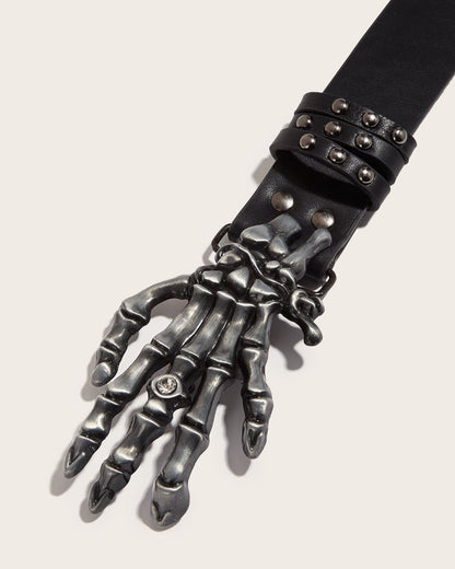 GyaruLab Rokku Skeleton Hand Punk Belt - GyaruLab