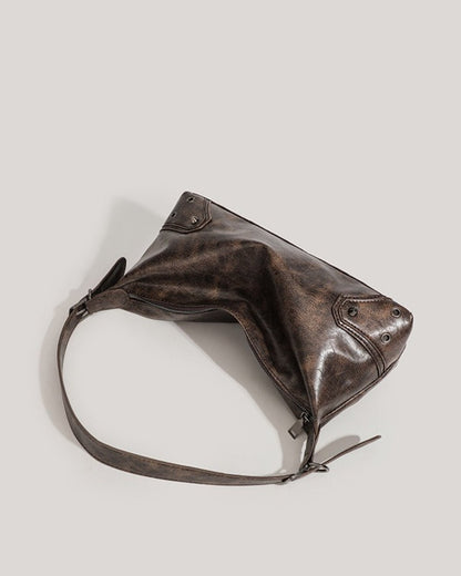 GyaruLab "Rusty Soul" Distressed Hobo Bag - GyaruLab