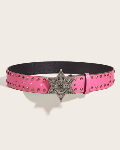 GyaruLab Sheriff Star Studded Belt - GyaruLab