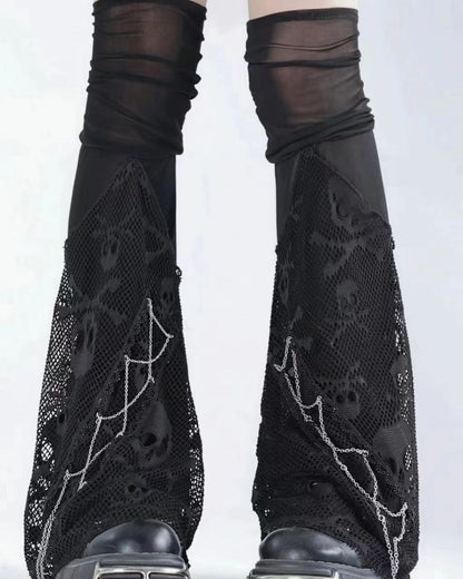 GyaruLab Skull Mesh Leg Covers - GyaruLab