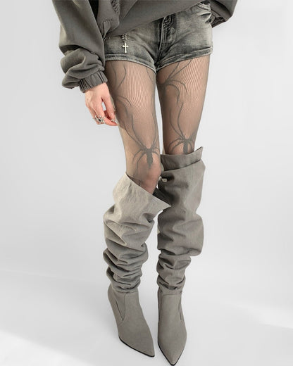 GyaruLab Spider Fishnet Tights - GyaruLab
