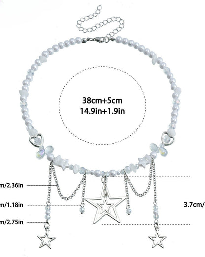 GyaruLab Star Pearl Y2K Fairy Waist Jewelry Neck - GyaruLab
