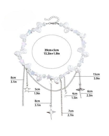 GyaruLab Star Pearl Y2K Fairy Waist Jewelry Neck - GyaruLab
