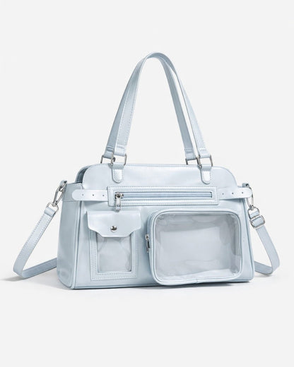 GyaruLab Vintage Clear Pocket Ita Shoulder Bag - GyaruLab