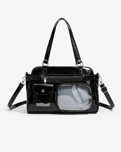 GyaruLab Vintage Clear Pocket Ita Shoulder Bag - GyaruLab