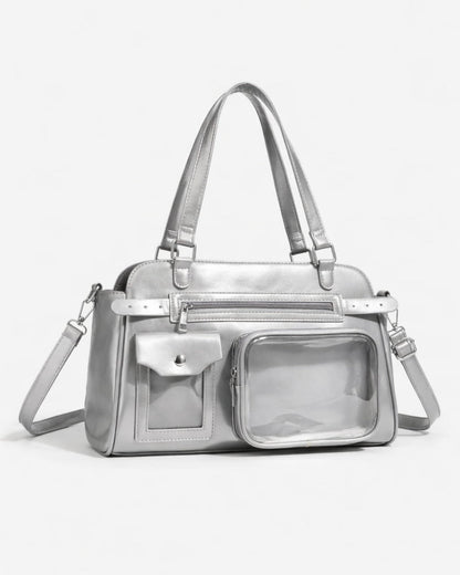 GyaruLab Vintage Clear Pocket Ita Shoulder Bag - GyaruLab