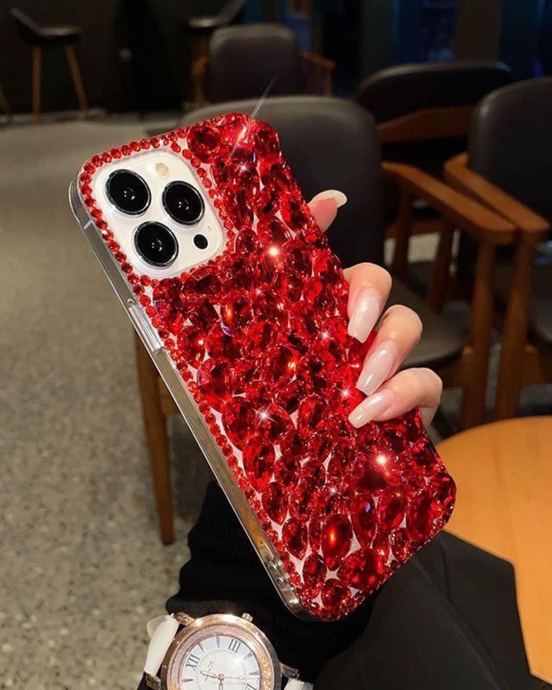 GyaruLab Y2K Rhinestone Bow Phone Case - GyaruLab