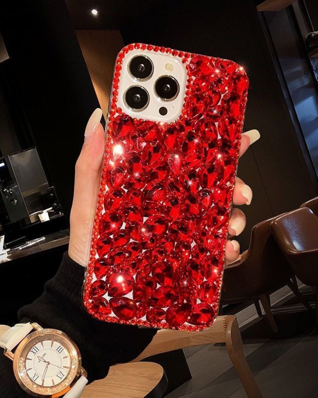 GyaruLab Y2K Rhinestone Bow Phone Case - GyaruLab
