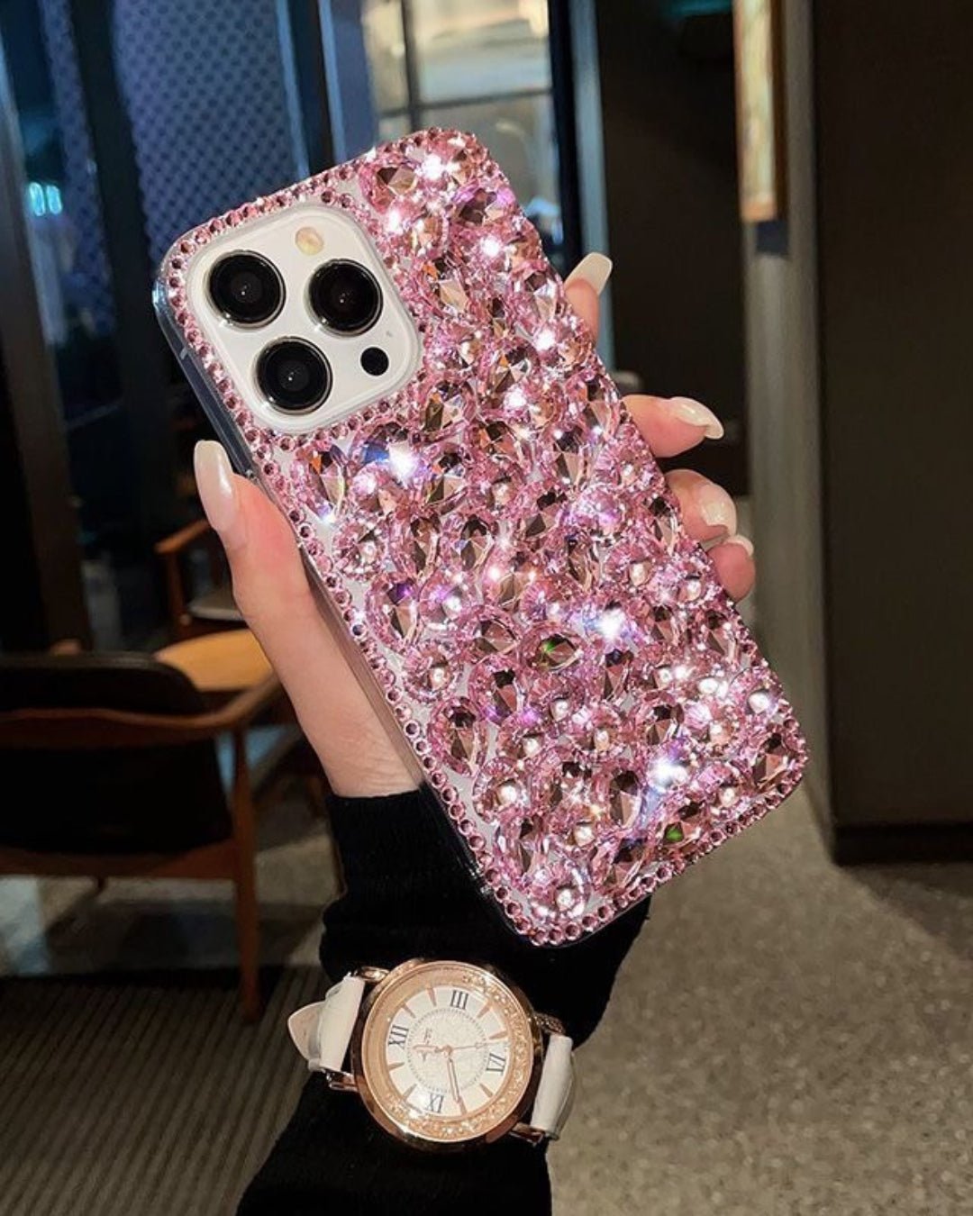 GyaruLab Y2K Rhinestone Bow Phone Case - GyaruLab